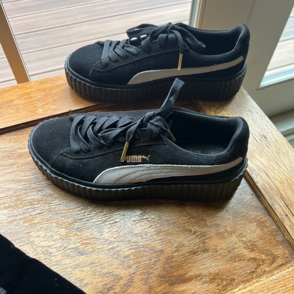Puma X Fenty Rihanna Creepers- Black w/ White Suede- Never Worn - Picture 11 of 11